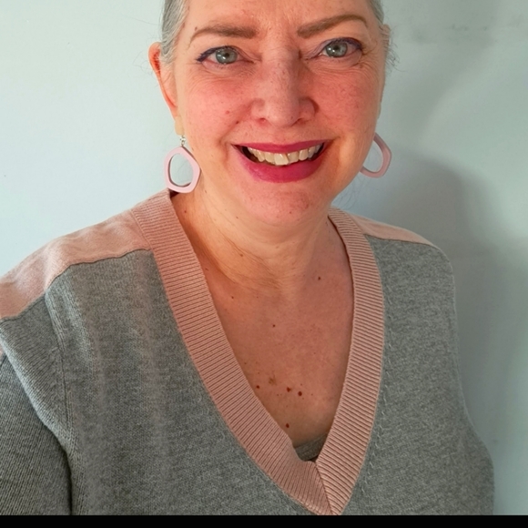 Boden Wool/Cotton Blend Long V-Neck Sweater Size L - Picture 6 of 6